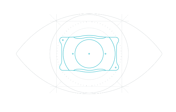 Rappresentazione occhio con lente ICL